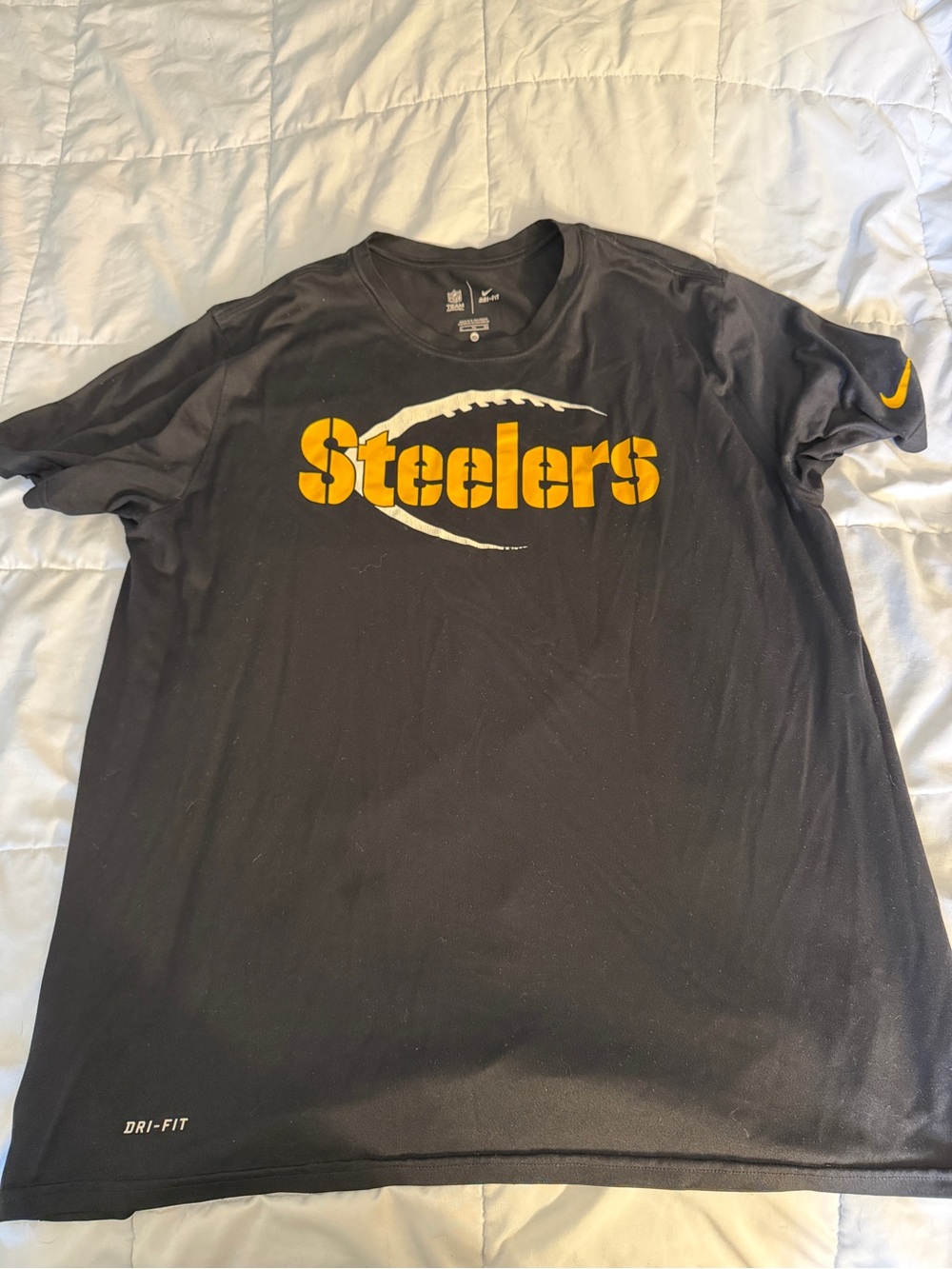 Nike Black & Gold Pittsburgh Steelers Football Dri-FIT Tee